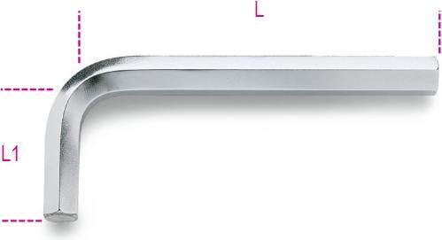 Produktbild BETA 000960020 960020 96 2 Winkelschraubendreher, verchromt