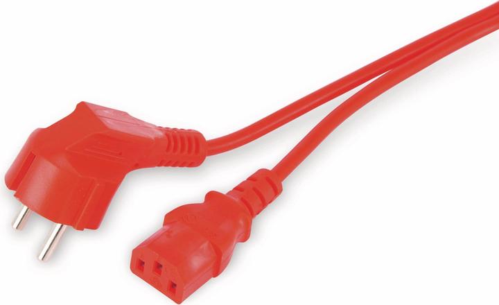 Produktbild Goobay Kaltgeräte Anschlusskabel abgewinkelt, 5 m, Orange (5 m)