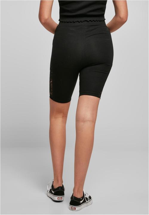 Actual product image Urban Classics Ladies High Waist Lace Inset Cycle Shorts - 16956 (S)