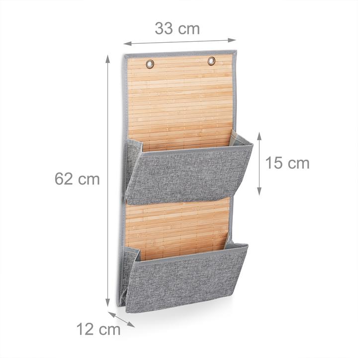 Immagine prodotto Relaxdays Tasca portaoggetti da parete e per porta (1 x, 33 x 12 x 62 cm)