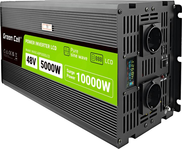 GreenCell Przetwornica LCD /10000W Czysty sinus z wywietlaczem