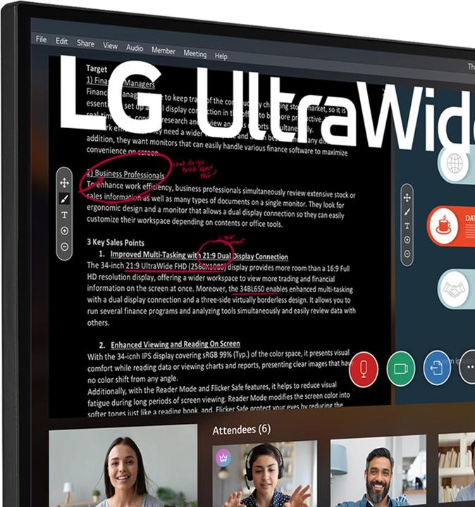 Productafbeelding LG 29WP500-B (2560 x 1080 pixels, 29")