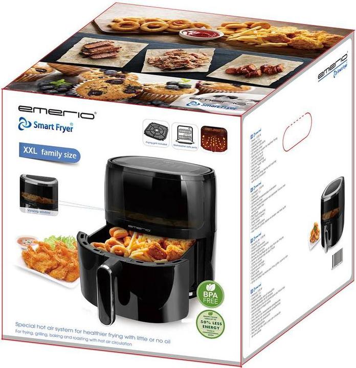 Image du produit Emerio Friteuse à air chaud, Smart Fryer, 5L,noir,Cool t