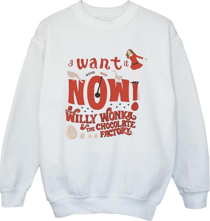 Willy Wonka & the Chocolate Factory Verruca Salt I Want It Now Sweatshirt Mädchen