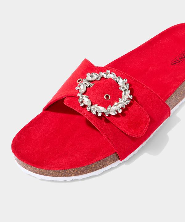Actual product image Joe Browns Jewelled Buckle Slider Sandals (41)