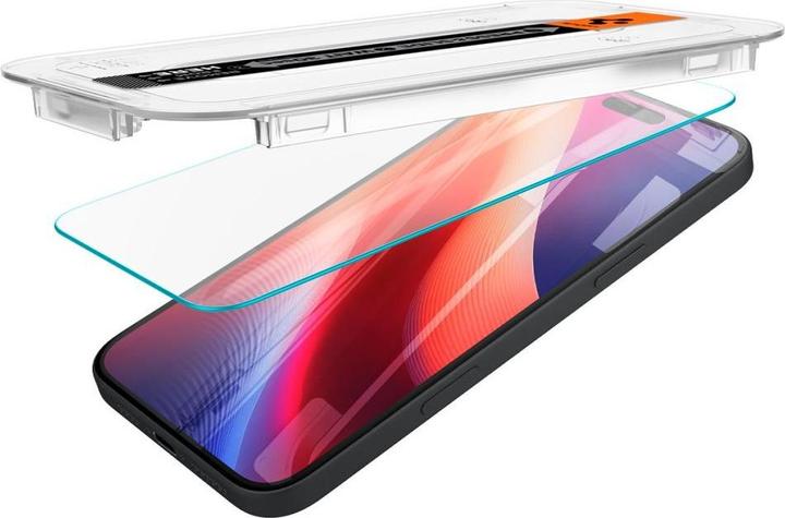 Actual product image Spigen Glass.TR iPhone 15 6.1" "EZ FIT" clear szkło hartowane AGL06907 (1 Piece, Apple iPhone 15)