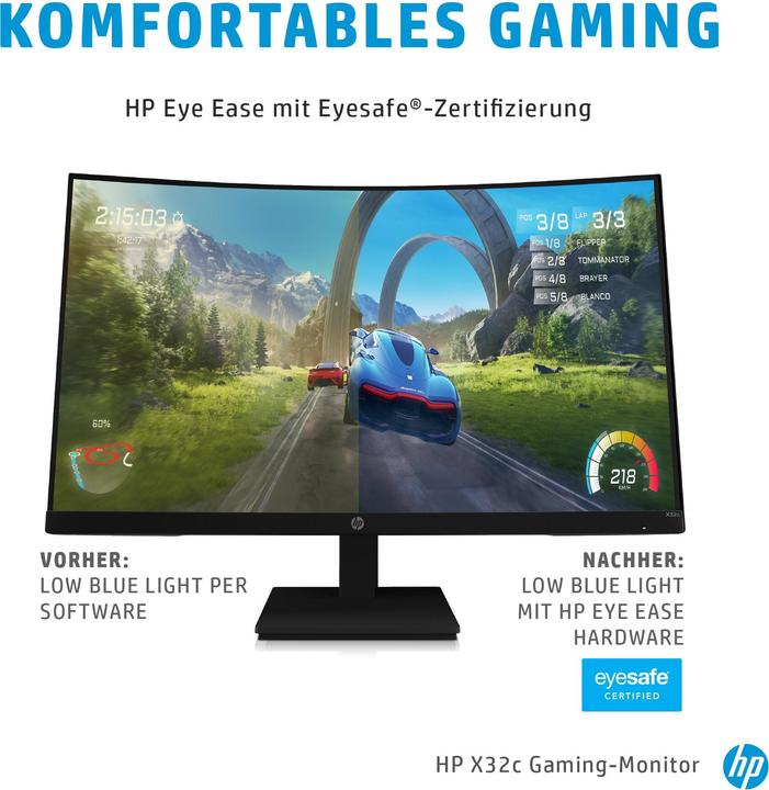 Immagine prodotto HP X32c 80 cm (31,5" ) 1920 x 1080 Pixel Full HD LCD Nero (1920 x 1080 pixel, 31.50")