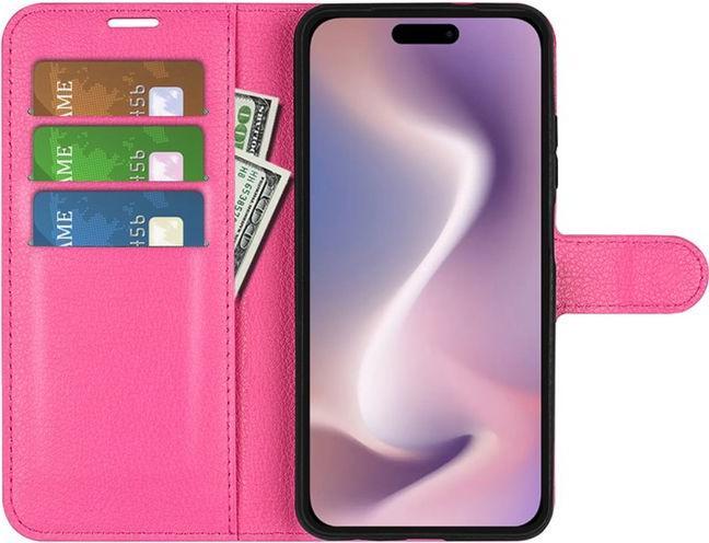 Actual product image MU Classic Litchi Leather Bookcover Series (Apple iPhone 16 Plus)