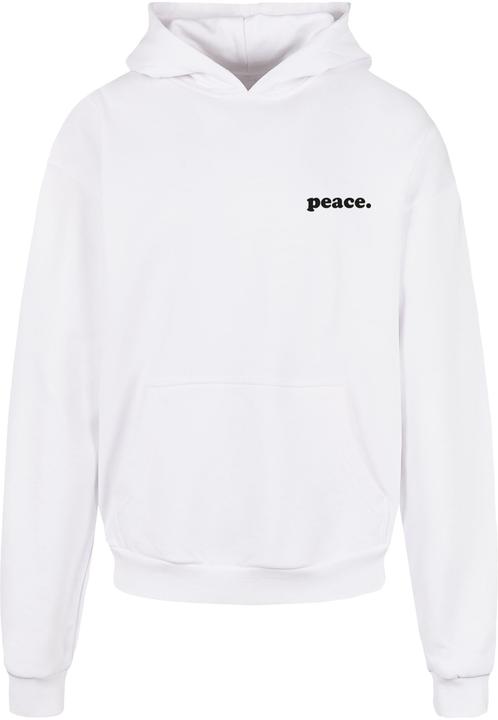Merchcode Peace - Wording Peace White and Peace - Graffiti with Ultra Heavy Hoody - 111859