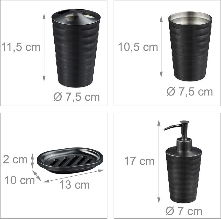 Actual product image Relaxdays Bathroom-accessory set