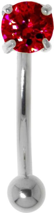 Bijouteria Augenbrauenpiercing (Chirurgenstahl 316L, Silber 925, Zirkonia)