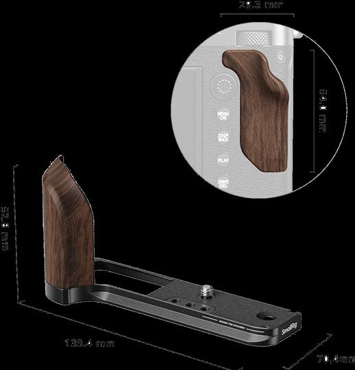 Actual product image SmallRig L-Winkel mit Holzgriff für FUJIFILM GFX100RF Schwarz (Grip)