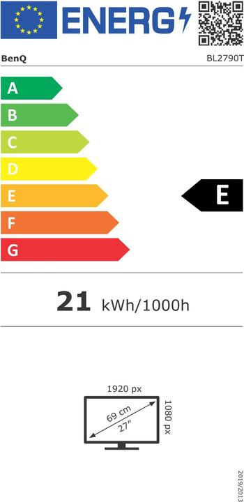 Energie-Label BenQ 60,5cm BL2490T 16:9 HDMI/DP black speaker 100Hz F-HD (1920 x 1080 Pixel, 23.80")