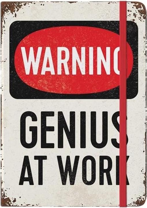 Produktbild Nostalgic-Art Merchandising Notebook A5 Retro dotted Genius at Work (Englisch, Nostalgic-Art)