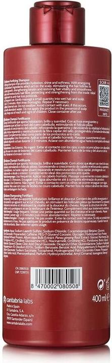 Actual product image Cantabria Labs IRALTONE Fortifying Shampoo Stimulates and Strengthens 400ml (400 ml, Liquid shampoo)