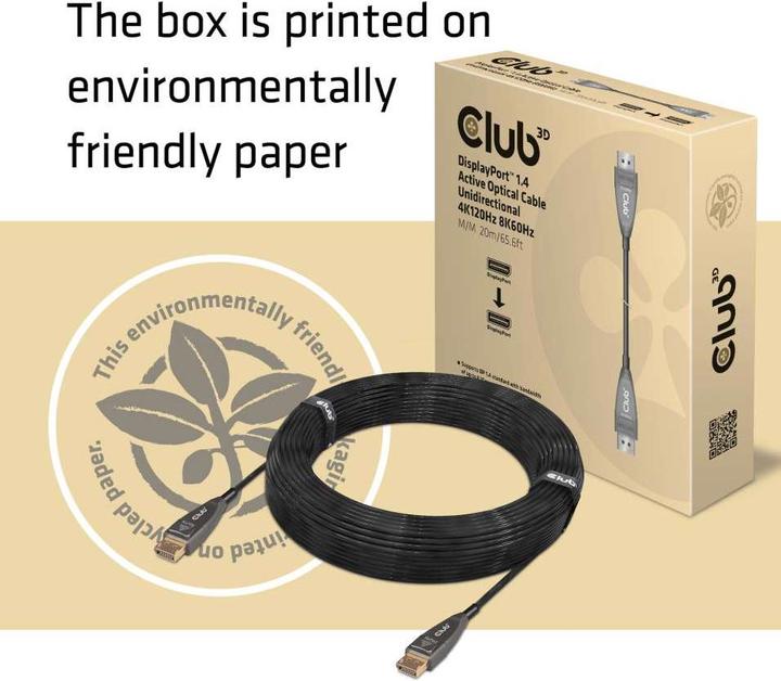 Image du produit Club 3D Port d'affichage - DisplayPort (20 m, DisplayPort)