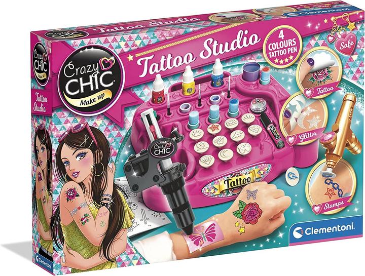 Clementoni Crazy Chic-Tattoo-Studio-Kreativspielzeug - Geschenk-Set