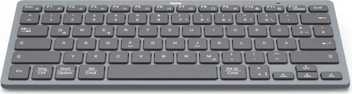 Produktbild Hama Bluetooth®-Mini-Tastatur Travel 400 für Tablets, kabellos, SW, QWERTZ DE (00125132) (DE, Kabellos)