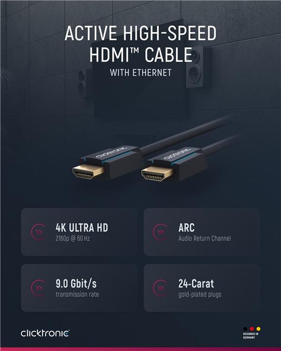 Actual product image clicktronic HDMI (Typ A) — HDMI (Typ A) (20 m, HDMI)