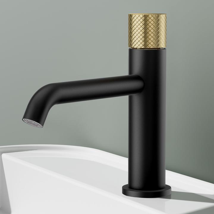 Produktbild Emke Wasserhahn Bad Messing Keramikkartusche Luftsprudler Waschtischarmatur Mischbatterie einfache Instal