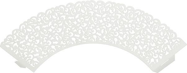 Produktbild Partydeco Cupcake wrappers, white, 5.5 x 8.5cm (1 pkt / 10 pc.)