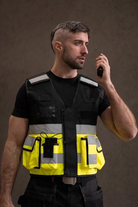 Image du produit Korntex Gilet tactique "Bonn" - jaune/noir - M/XL (M/L)
