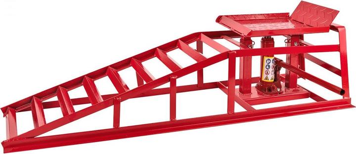 Image du produit Dema KFZ PKW Auffahrrampe Rampe Verladerampe mit Hydraulik Wagenheber 2000 kg 2 t