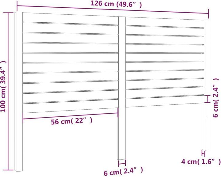 Actual product image VidaXL Harriot (126 x 4 x 100 cm)
