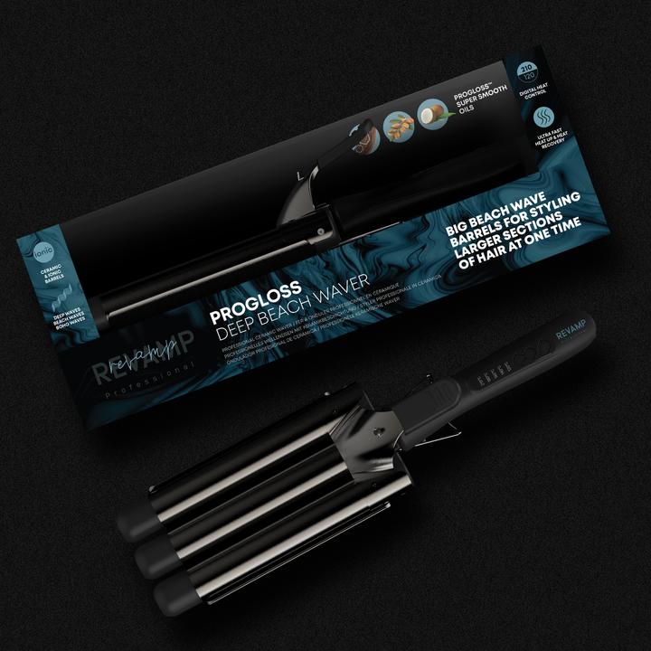 Actual product image Homedics Progloss Deep Beach Waver