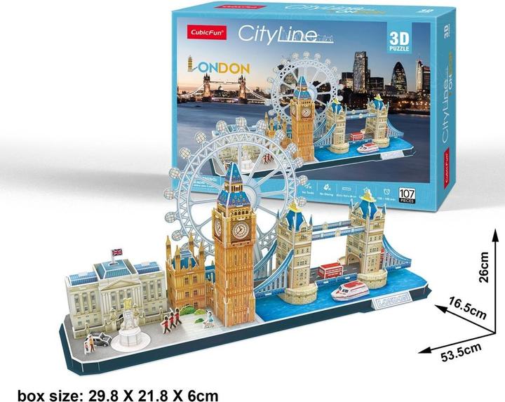 Actual product image Cubicfun CUBIC FUN London (107 pieces)