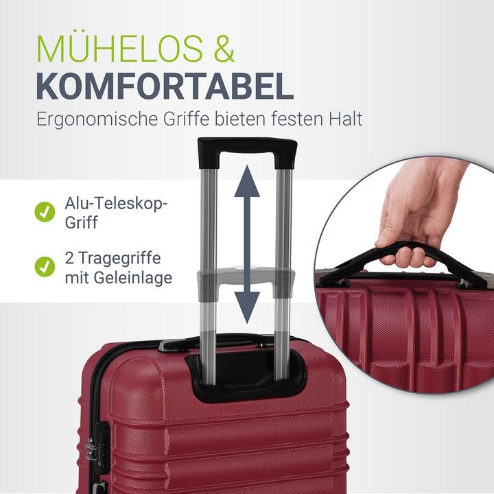 Actual product image Juskys 3-teiliges Hartschalenkoffer-Set mit 360° Rollen (120 l, M (50 - 90l), XL (from 140l))