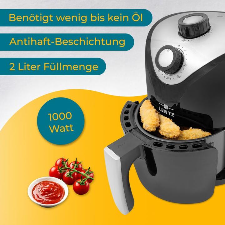 Produktbild Lentz Heissluftfritteuse Heissluftbackofen Heissluftgrill Airfryer