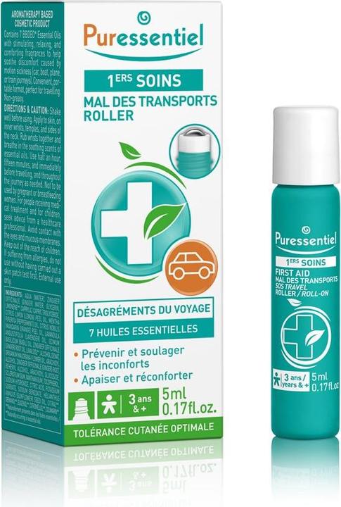 Immagine prodotto Puressentiel First Aid Transport Sickness Roller with 7 Essential Oils 5ml (Prodotto per l'igiene)