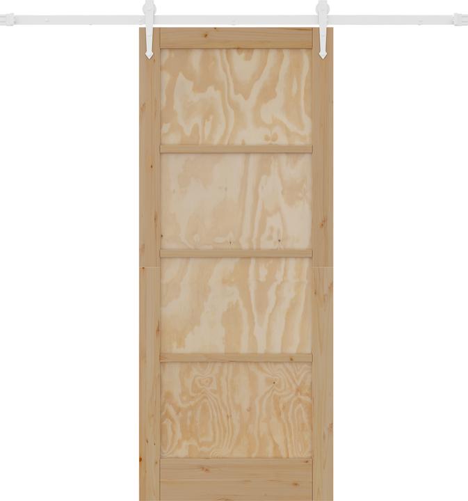 Actual product image VidaXL Sliding door with hardware set 83x202 cm solid pine
