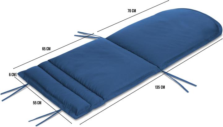 Produktbild Aspero 2 x Stuhlauflage für Adirondack Gartenstuhl (140 x 55 x 6 cm)