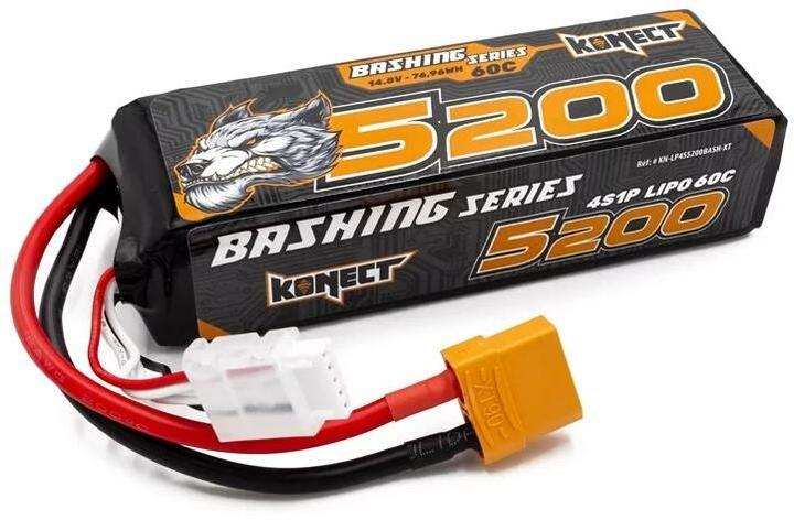 Actual product image Konect RC battery LiPo 5200 mAh 14.8 V 60C Bashing (14.80 V, 5200 mAh)