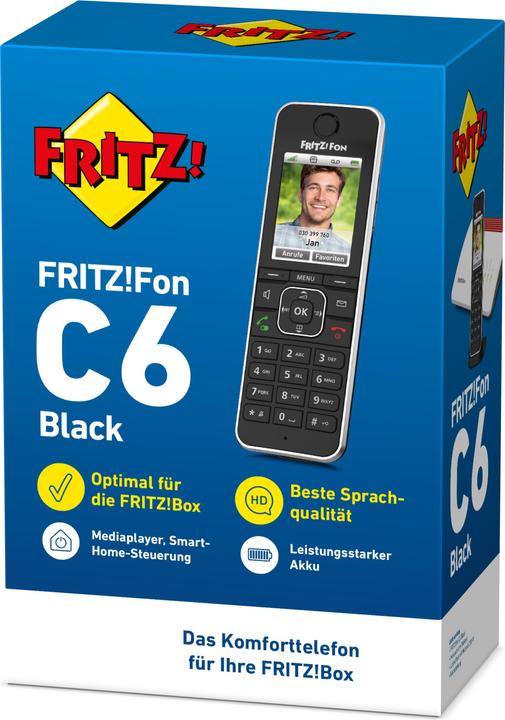 Immagine prodotto AVM Telefono cordless VoIP FRITZ!Fon C6 Black Edition