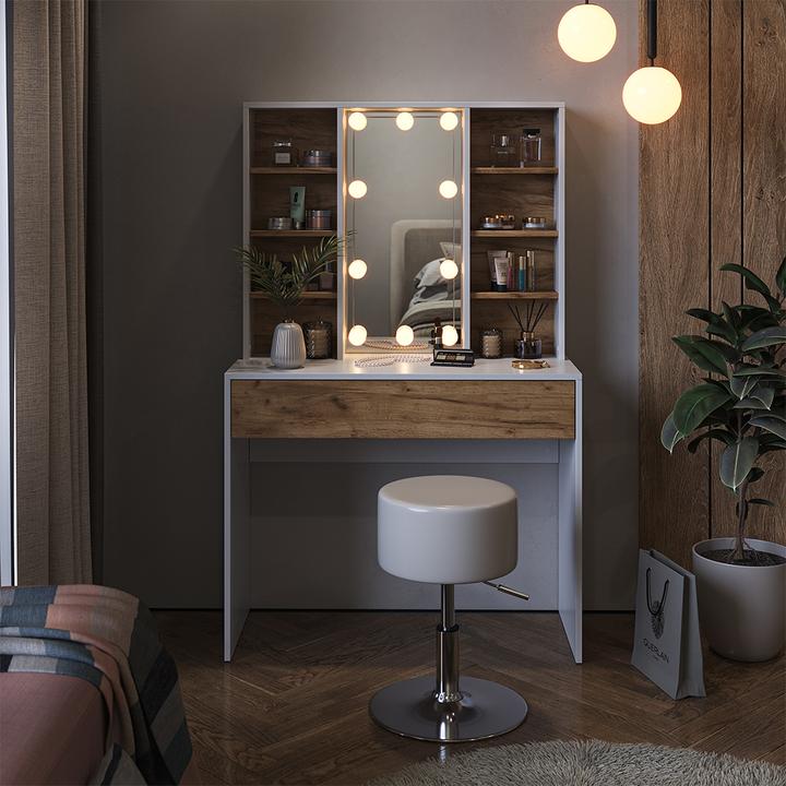 Produktbild Vicco Alexa mit Hocker und Beleuchtung (93 x 40 x 147 cm)