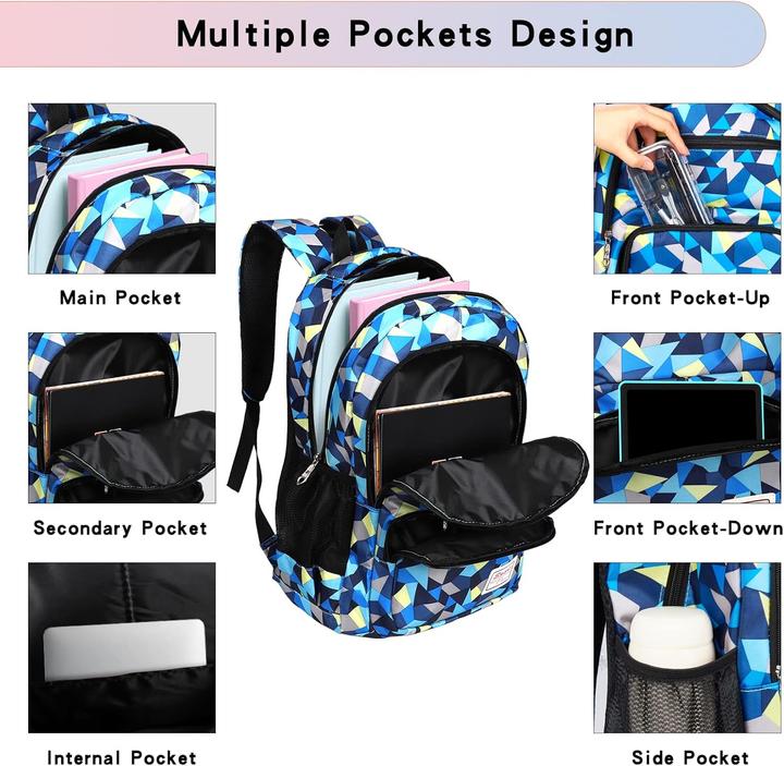 Actual product image Sarsumir 3-teiliges wasserdichtes Schulrucksack-Set