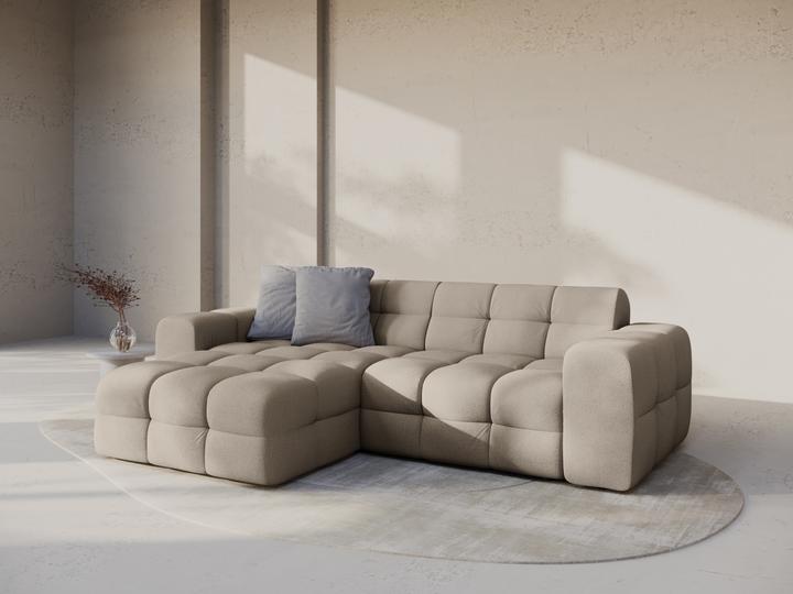 Actual product image Micadoni Velvet Left Corner Sofa, "Kendal", 4 Seats, 256x173x79Made in Europe (Corner sofa)