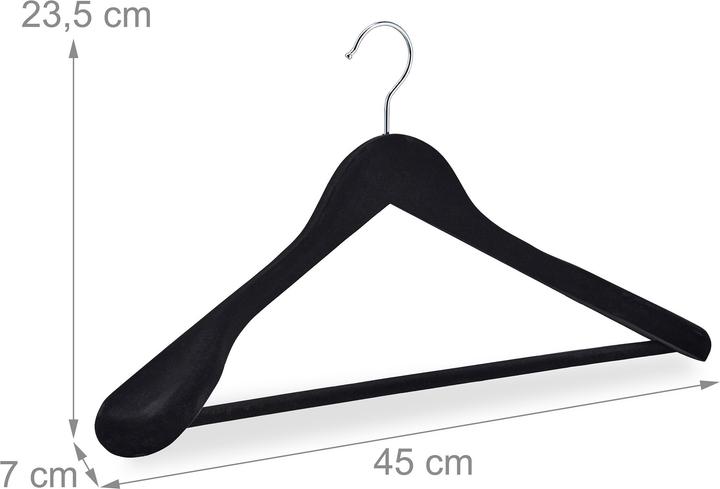Actual product image Relaxdays Velvet hanger (10 x)