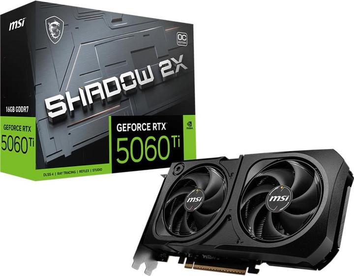 Produktbild MSI GeForce RTX 5060 Ti 16G SHADOW 2X OC PLUS (16 GB)