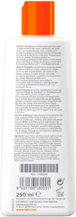 Actual product image Leti LETIAT4 Atopic Skin Shampoo, 250 ml Shampoo (250 ml, Liquid shampoo)