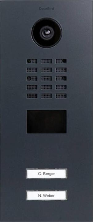 Doorbird D2102V Portier vidéo IP V4A acier inoxydable, RAL 7016 (WiFi)