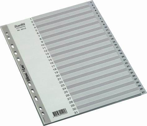 Produktbild Bantex Register Basic-line, 1-31, plast, A4