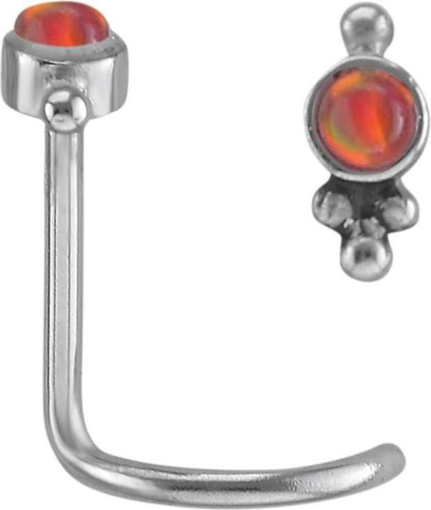 Bijouteria Nasenpiercing (Edelstahl, Synthetischer Opal)