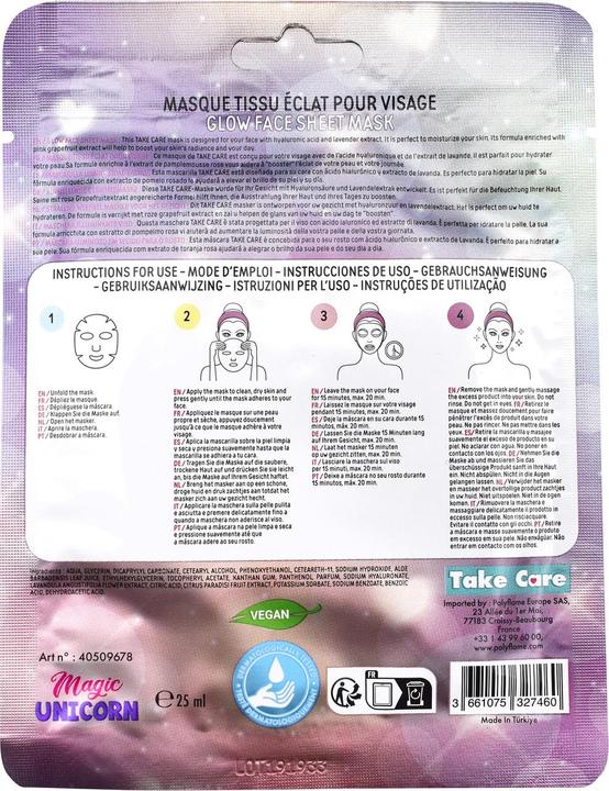Nutritional values and ingredients Take Care Unicorn face mask