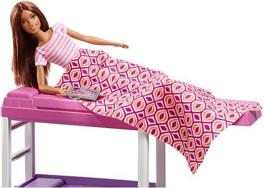 Actual product image Barbie Deluxe set furniture loft bed with desk & doll