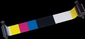 Actual product image Evolis YMCKO tape (Blue, Rose, Yellow, Black)