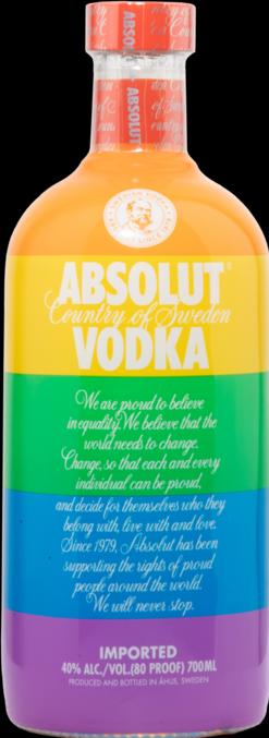 Produktbild Absolut Vodka PRIDE Rainbow Colors Limited Edition 40% Vol. 0,7l